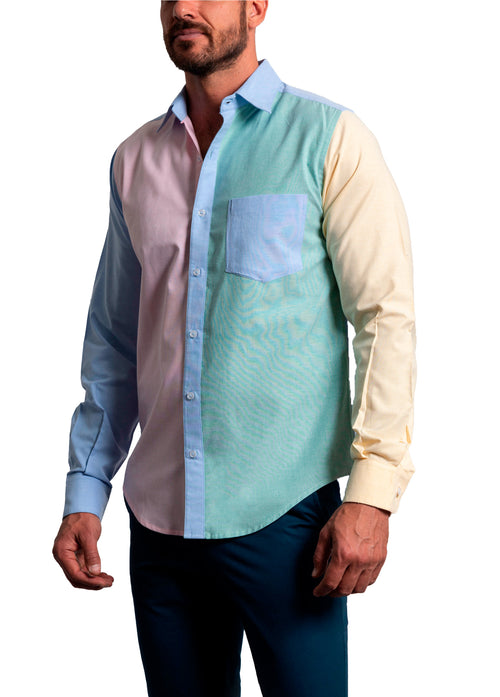 Camisa Mónaco Oxford Color Block